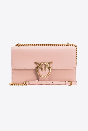 PINK/DUSTY PINK-ANTIQUE GOLD Pinko Classic Love Bag One Simply | GMYUC39513